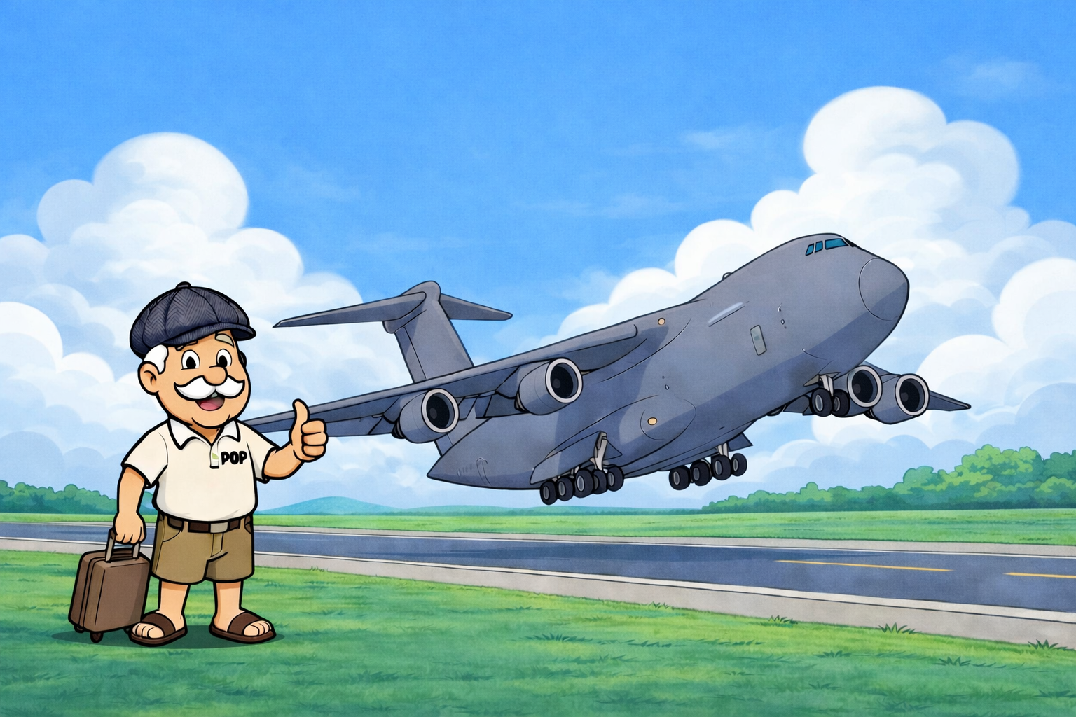 Pop and aircraft artwork